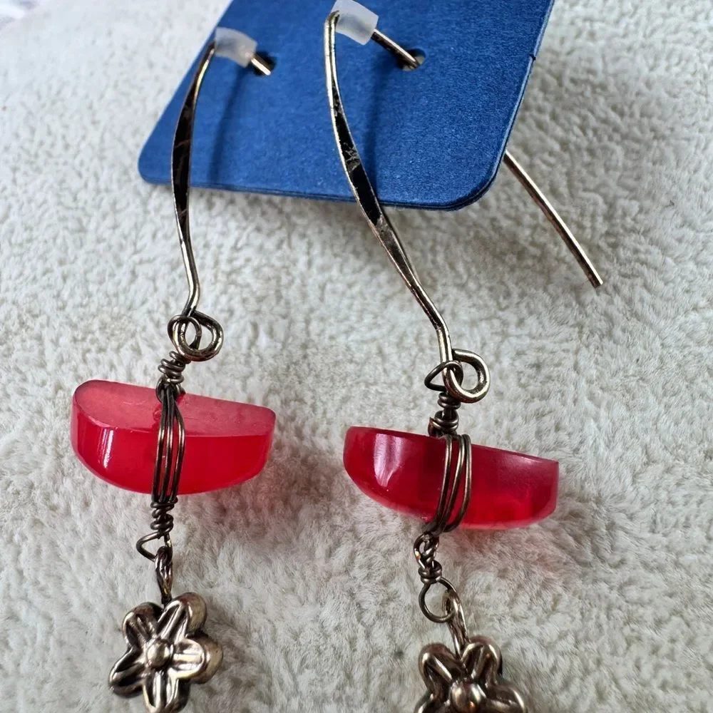 Free People Red Dagger Drop Earrings